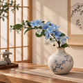 28" Blue Drip Hydrangea Artificial Flower Stem – Realistic Faux Floral Decor for Home & Vase Arrangements